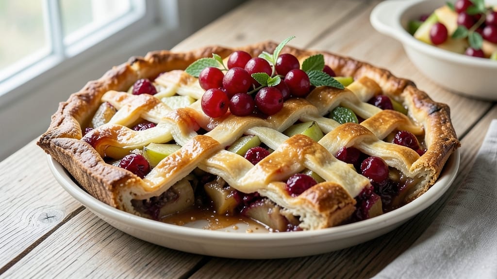 Apple Cranberry Slab Pie Recipe: Spiced Fruit Crust Sandwich With Buttery Layers