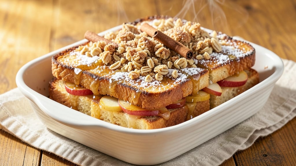 Apple Cinnamon Baked French Toast Recipe: Caramelized Top With Spiced Apple Streusel