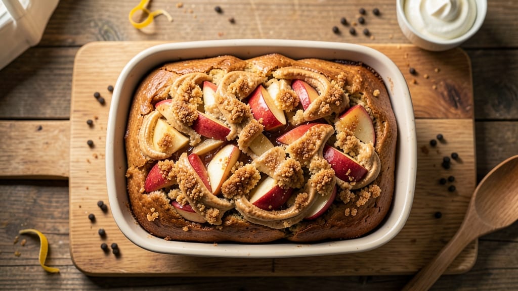 Apple Breakfast Bread Recipe: Warm Spiced Apple Filling Hugged by Buttery Streusel Crust