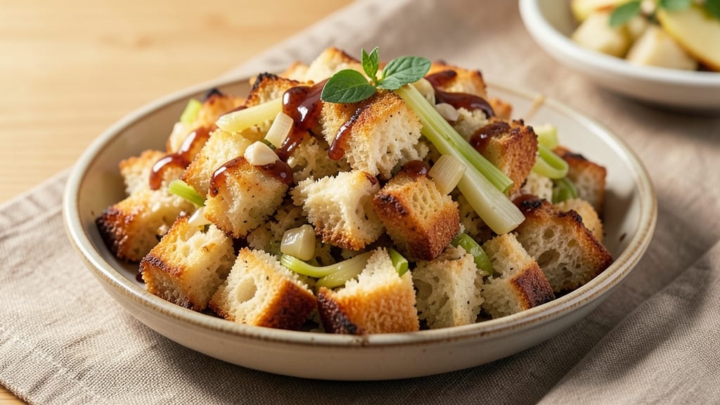 Apple Cider Stuffing Recipe: Spiced Apple Filling and Crispy Bread Bites