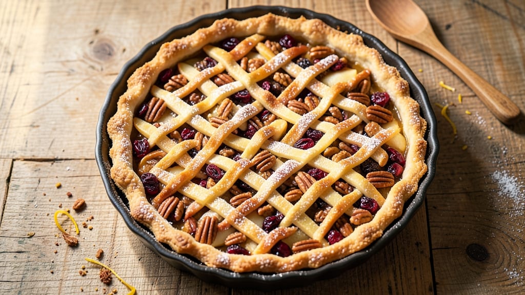 Apple Cranberry Pecan Pie Recipe: Tart-Sweet Crust Hugging Spiced Filling