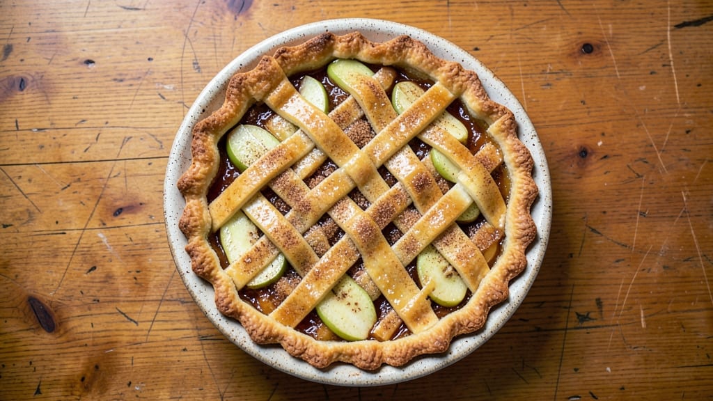 1950s Apple Pie Recipe: Vintage Spice and Flaky Lattice Magic