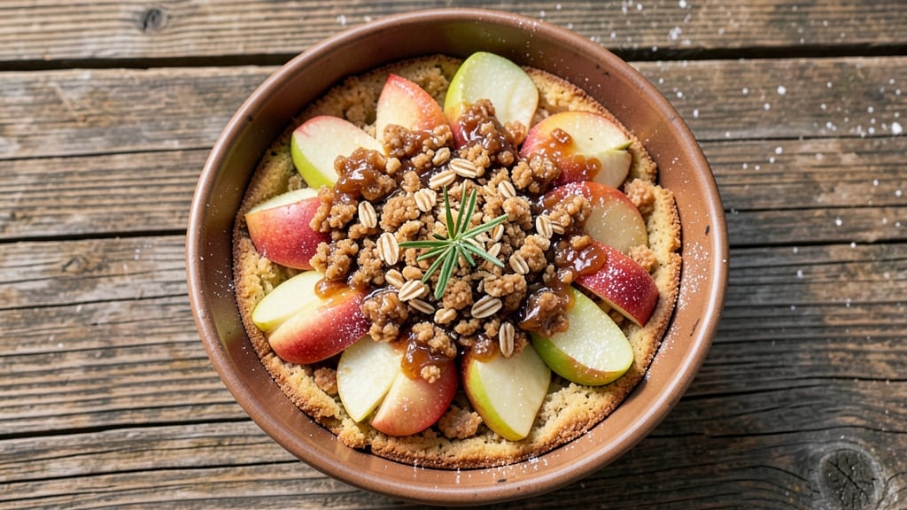 Amish Apple Crumble Cake Recipe: Warm Spiced Apple Filling Under Buttery Crust