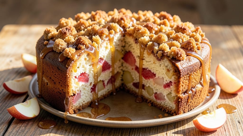 Apple Cake Recipe With Streusel Topping: Warm Spiced Apple Layers Hugged by Buttery Crunch