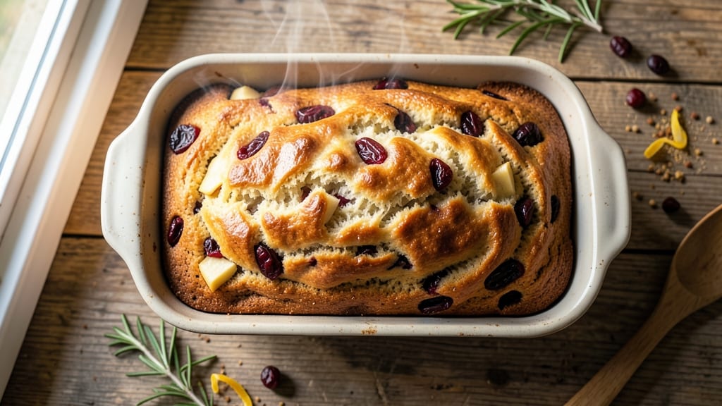 Apple Cranberry Bread Recipe With Dried Cranberries: Warm Spiced Fruit Loaf With Buttery Crust