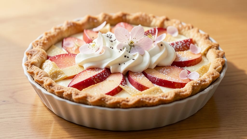 Apple Blossom Tart Recipe: Fragrant Vanilla-Infused Filling with Crispy Almond Crust
