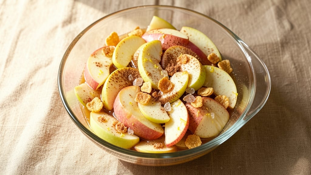 American Apple Pie Filling Recipe: Spiced Streusel Hugs With Buttery Crust