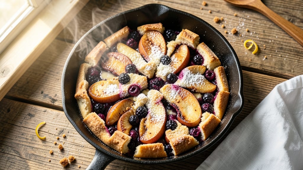 Apple Barn Blackberry Cobbler Bread Recipe: Buttery Streusel Hugs Tart Fruit in One Pan