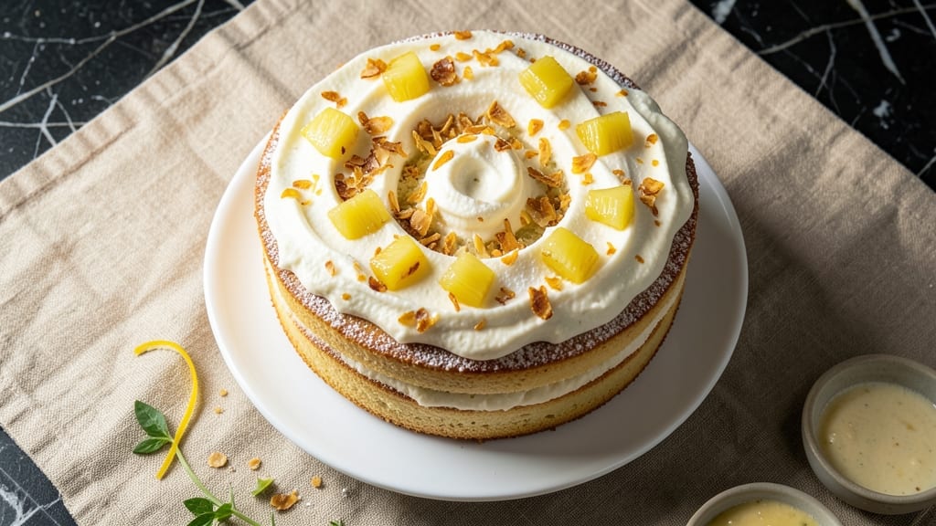 7-Up Cake Recipe With Coconut Pineapple Frosting: Tropical Lime Zing Meets Creamy Sweetness