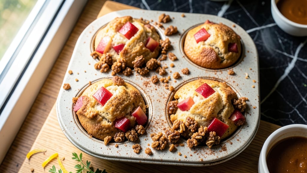 Apple Breakfast Muffins Recipe: Spiced Apple Streusel With Fluffy Egg Bites