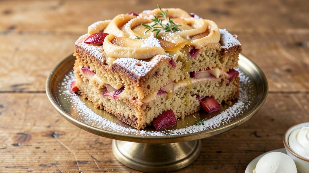 All-In-One Apple Cake Recipe: Spiced Streusel Topping Over Moist Layers