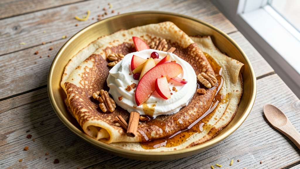 Apple Cinnamon Crepes Recipe: Flaky Layers with Warm Spice Filling