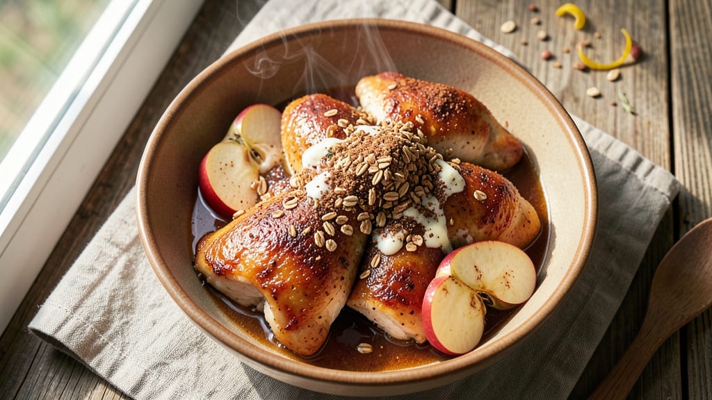 Apple Cinnamon Chicken Recipe: Spiced Streusel Hugs Juicy Meat in One Pan