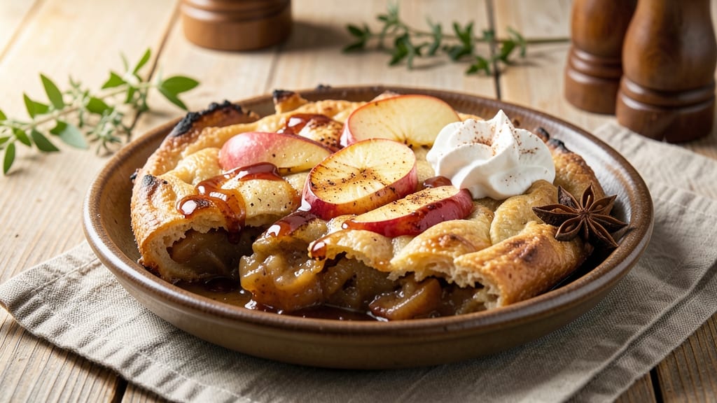 Apple Cider Dessert Recipe: Spiced Caramelized Crunch With Vanilla Cream Swirls