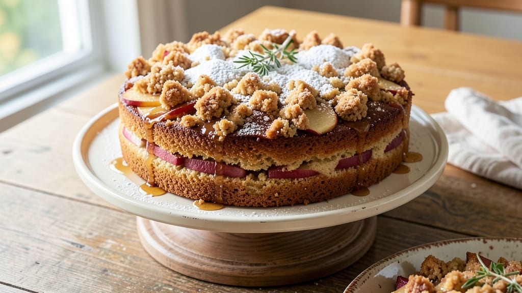 Apple Cinnamon Streusel Coffee Cake Recipe: Warm Spiced Lattice Over Buttery Apple Layers