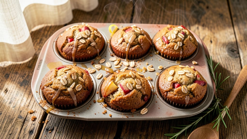 Apple Cinnamon Oatmeal Muffins Recipe: Warm Spice Streusel Hugs Moist Apple Bites