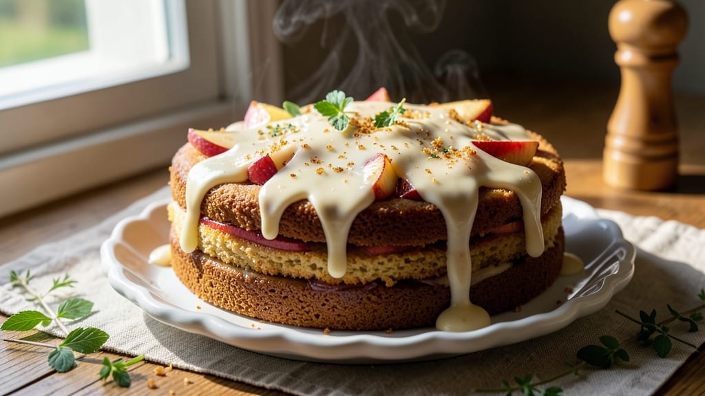 Apple Cake With Buttermilk Sauce Recipe: Warm Spiced Layers and Tangy Cream Drizzle