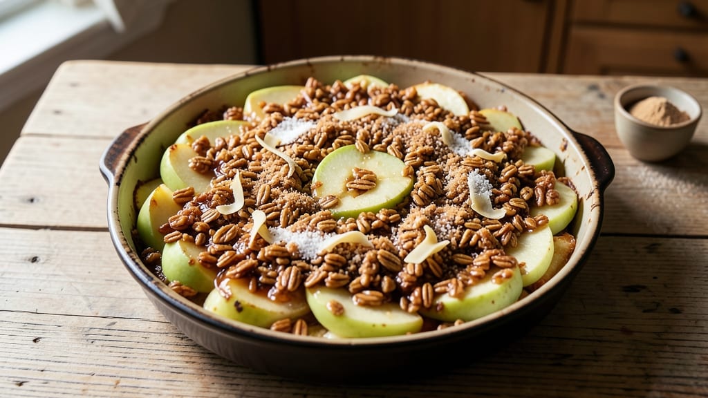 9 by 13 Apple Crisp Recipe: Warm Spiced Streusel Hugging Juicy Fruit Bites