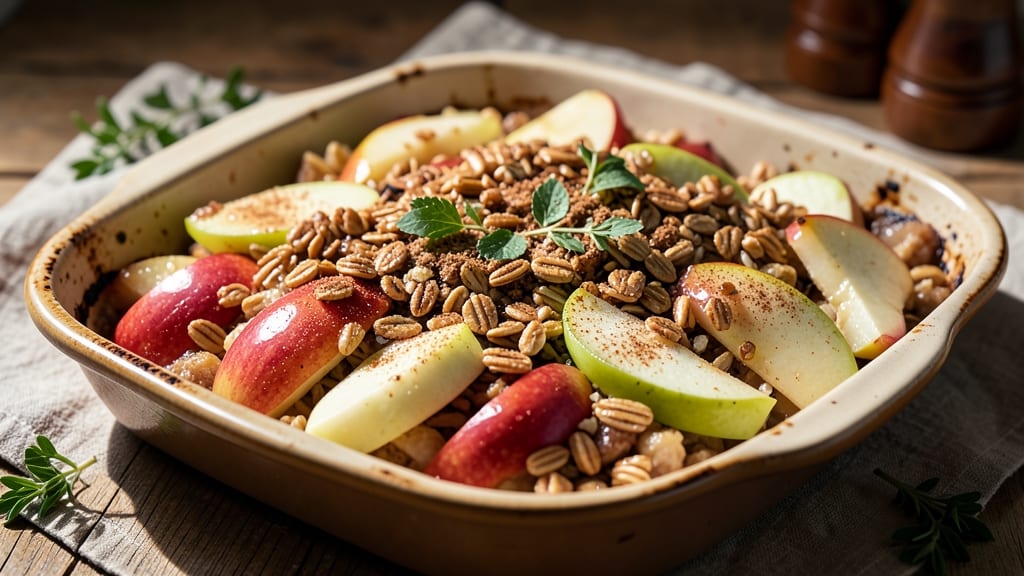 All Natural Apple Crisp Recipe: Warm Spiced Topping Over Juicy Fruit Filling
