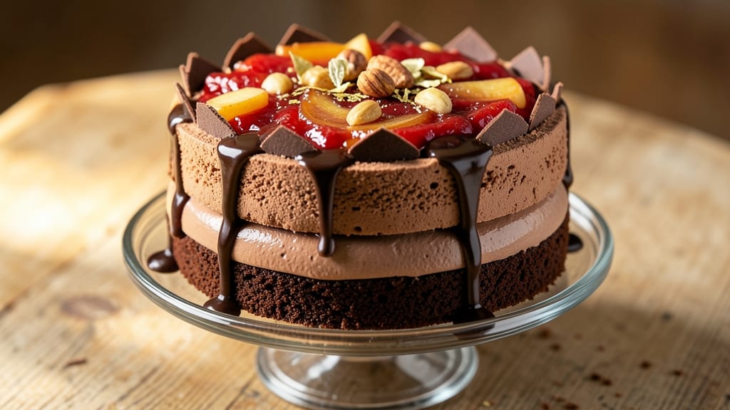 Apple Chocolate Mousse Cake Recipe: Layers of Silky Chocolate and Spiced Apple Bliss
