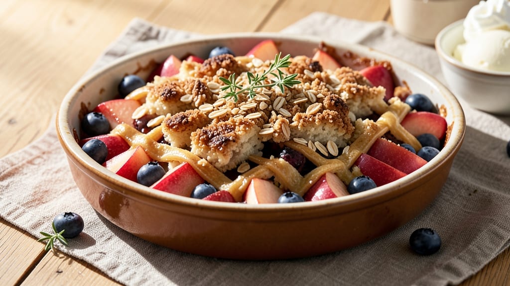 Apple and Blueberry Crumble Recipe UK: Buttery Streusel Hugs Tart Fruit Layers