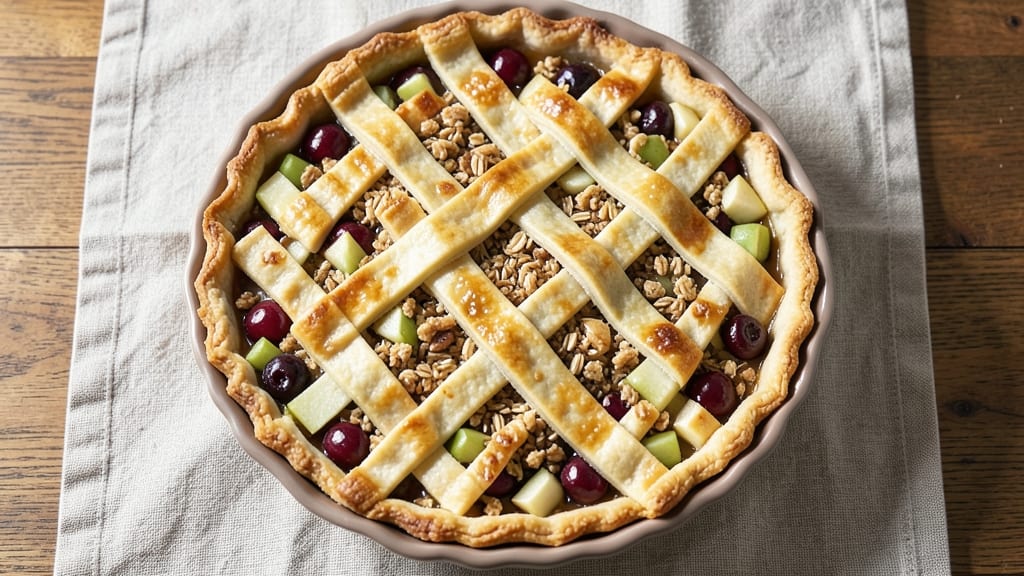 Apple Cherry Pie Recipe Pampered Chef: Double-Fruit Crisp With Buttery Streusel Top