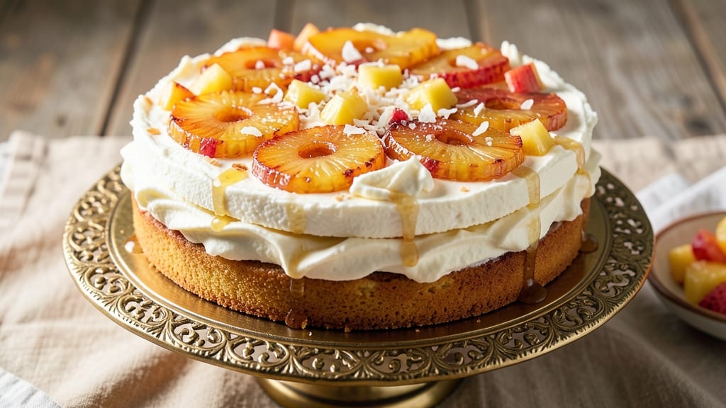 2 Layer Pineapple Upside Down Cake Recipe: Caramelized Fruit and Buttery Streusel Magic