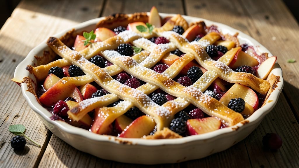 Apple And Blackberry Cobbler Recipe: Buttery Crust Over Bursting Fruit Filling