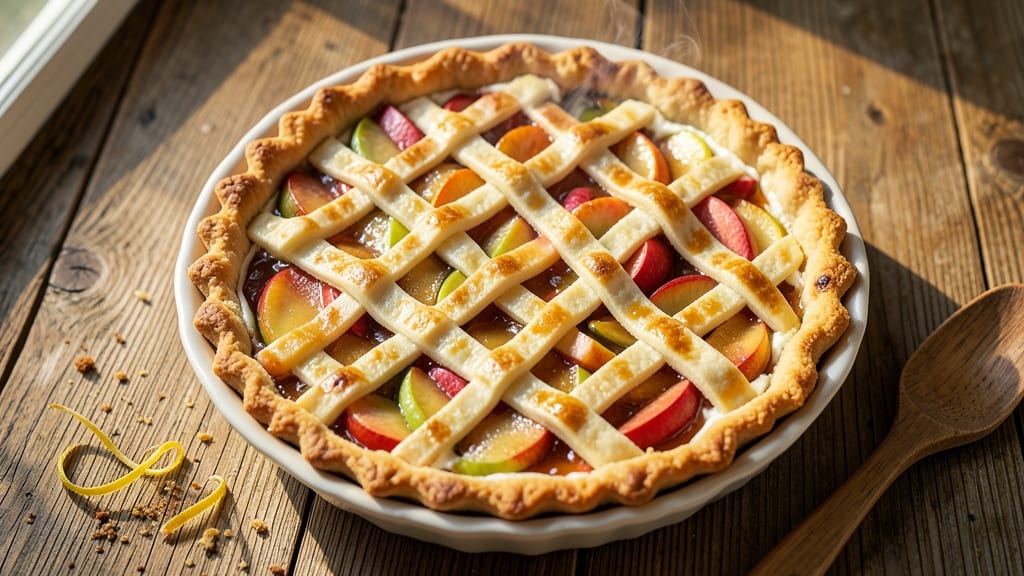 Amish Sour Cream Apple Pie Recipe: Spiced Vanilla Bean Swirl With Buttery Crust Layers
