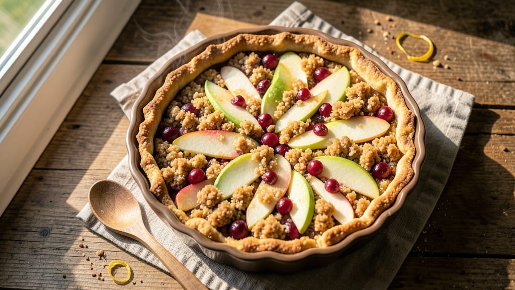 Apple Cranberry Crumb Pie Recipe: Buttery Streusel Crown Over Tart-Sweet Filling