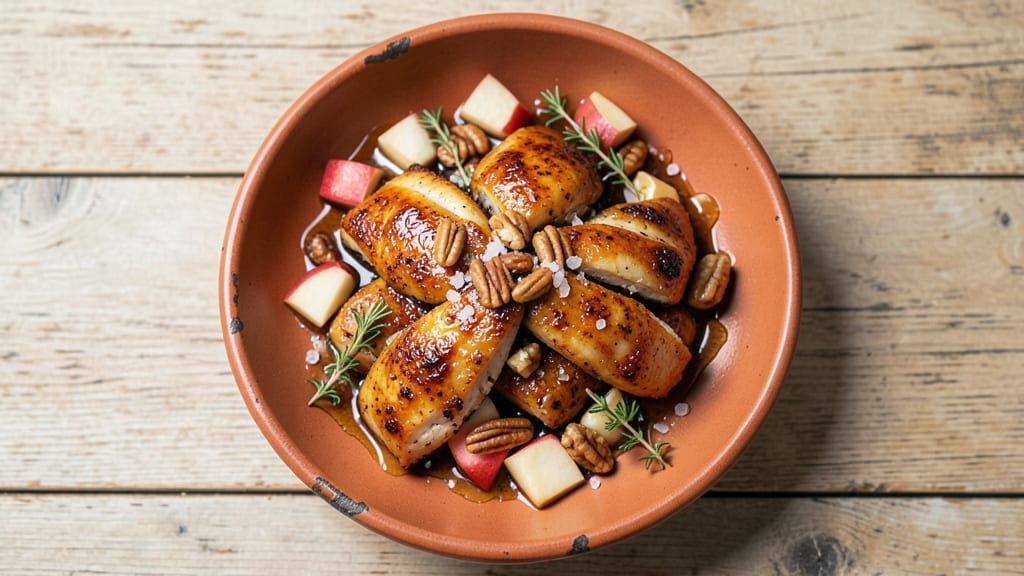 Apple Bourbon Chicken Recipe: Spiced Crispy Bites with Caramelized Apple Glaze