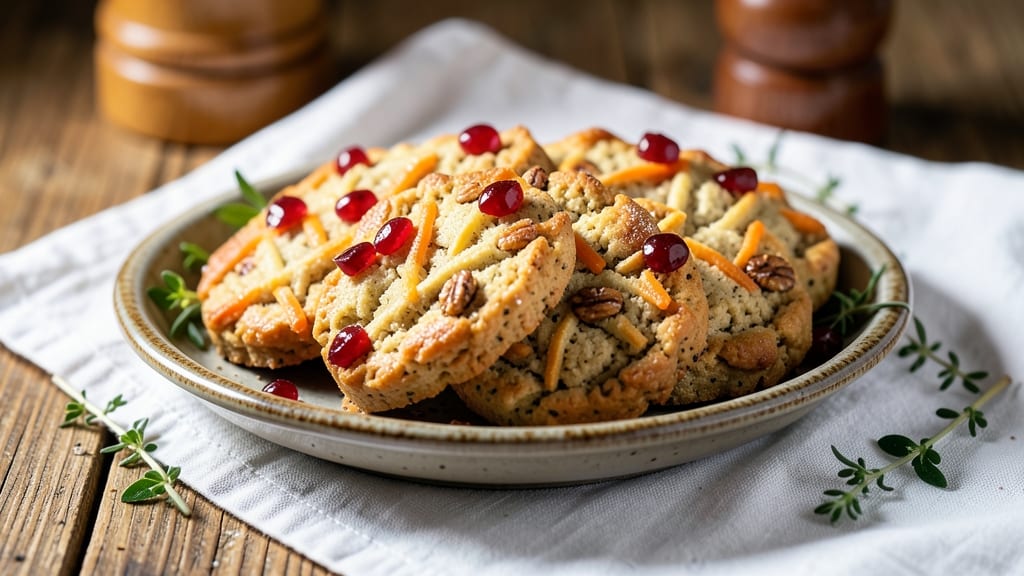 Apple and Carrot Dog Biscuit Recipe: Spiced Streusel Hugs Moist Fruit Bites