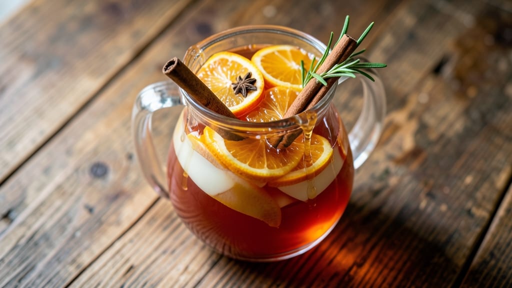 Apple Cider White Sangria Recipe: Spiced Apple Cider and Citrus Sparkle