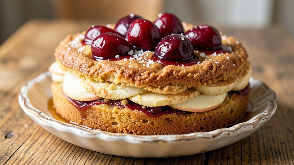 Apple and Plum Cake Recipe: Spiced Fruit Layers With Buttery Streusel Top