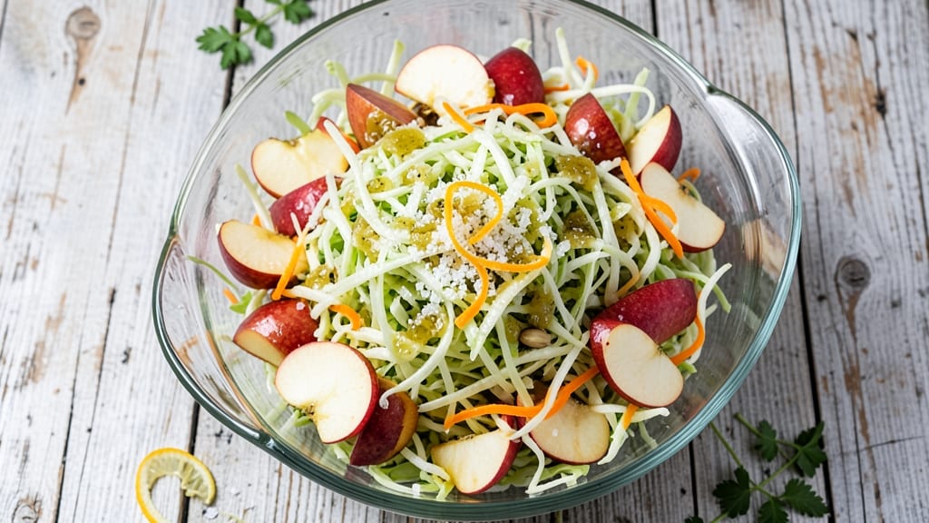 Apple Coleslaw Salad Recipe: Crunchy Apple and Cabbage with Creamy Apple Vinaigrette