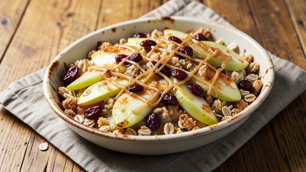 Apple Cranberry Dessert Recipe: Spiced Streusel Hugs Tart Fruit Layers