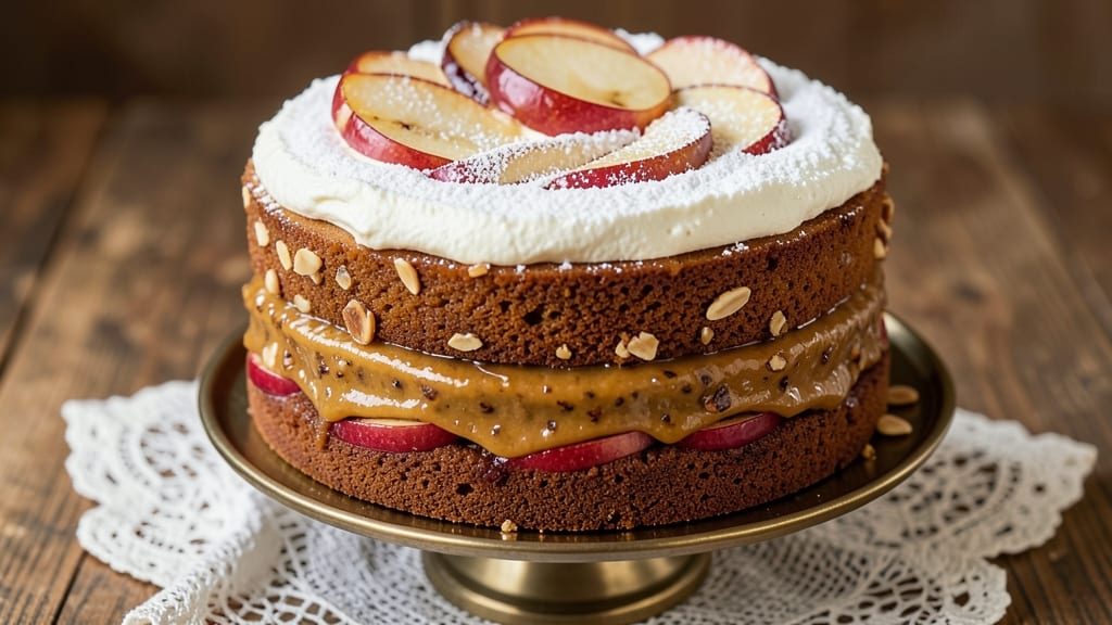 Apple Christmas Cake Recipe: Spiced Streusel Hugs Moist Fruit Layers