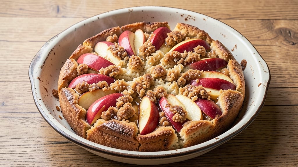 Apfelkuchen German Apple Cake Recipe: Spiced Streusel Hugs Warm Apple Filling