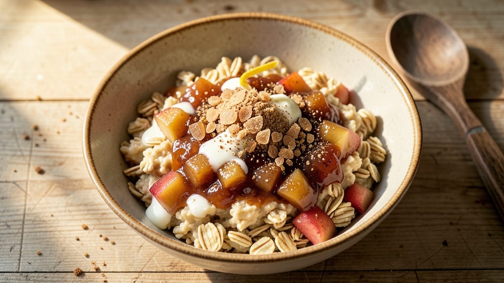 Apple Brown Sugar Oatmeal Recipe: Warm Spiced Topping Over Creamy Base