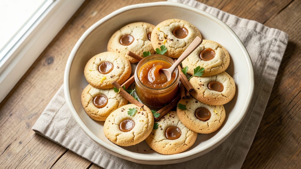 Apple Butter Thumbprint Cookies Recipe: Spiced Crunch with Gooey Apple Butter Hearts