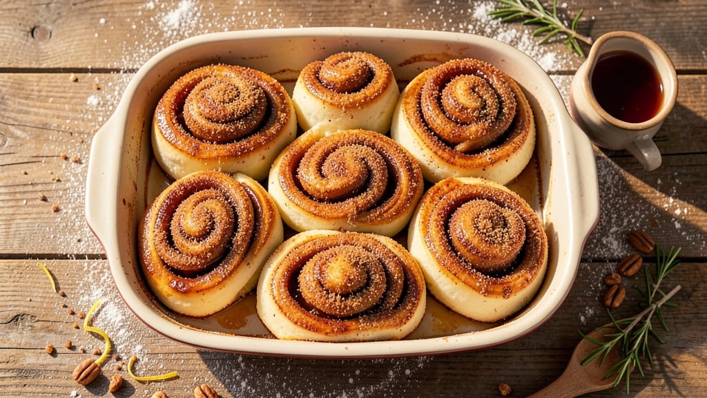 Apple Cider Snickerdoodle Cinnamon Rolls Recipe: Warm Spiced Swirls With Caramel Glaze Drizzle